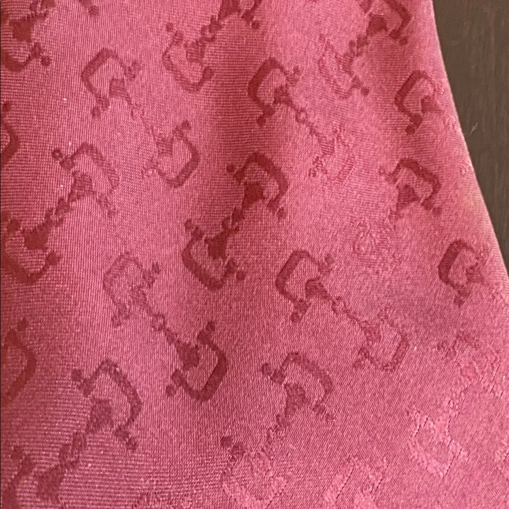 Celine Deep Red Patterned Tie - Picture 6 of 8